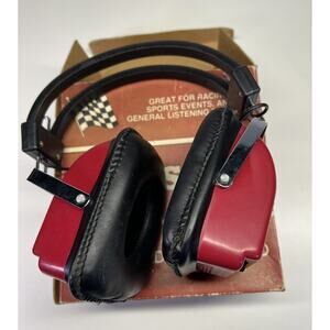 Vintage Winston Motorsports Wireless‎ AM FM Radio Headphone Headset #15017-7
